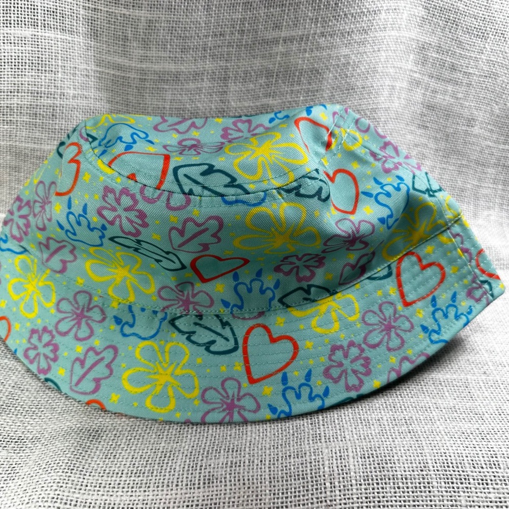Disney Parks Stitch Bucket Hat Lilo & Stitch Tropical Floral Blue Adult - Picture 5 of 8